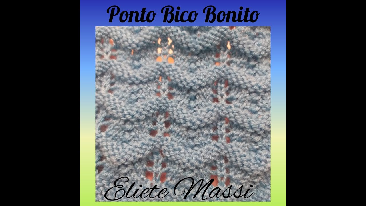 ponto em trico Bico Bonito ( chevrons)