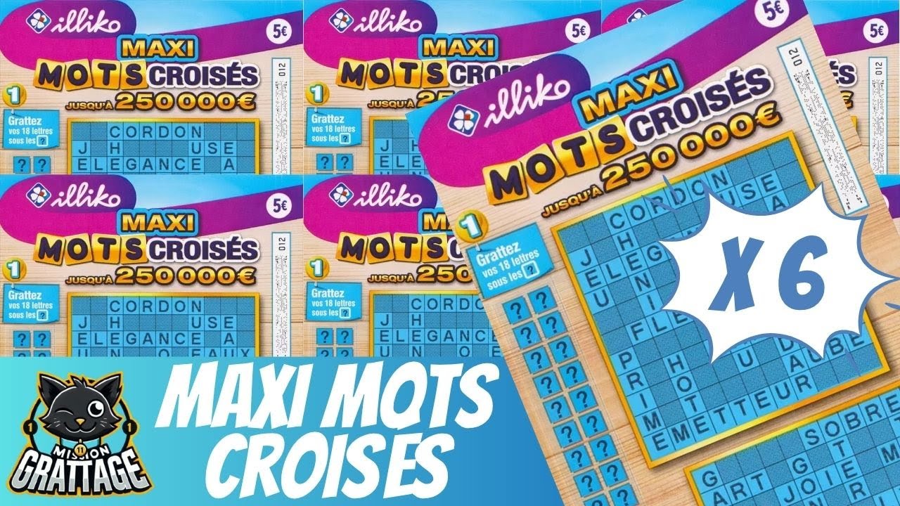🍀 Mission Grattage - 6 x MAXI MOTS CROISÉS ✍️