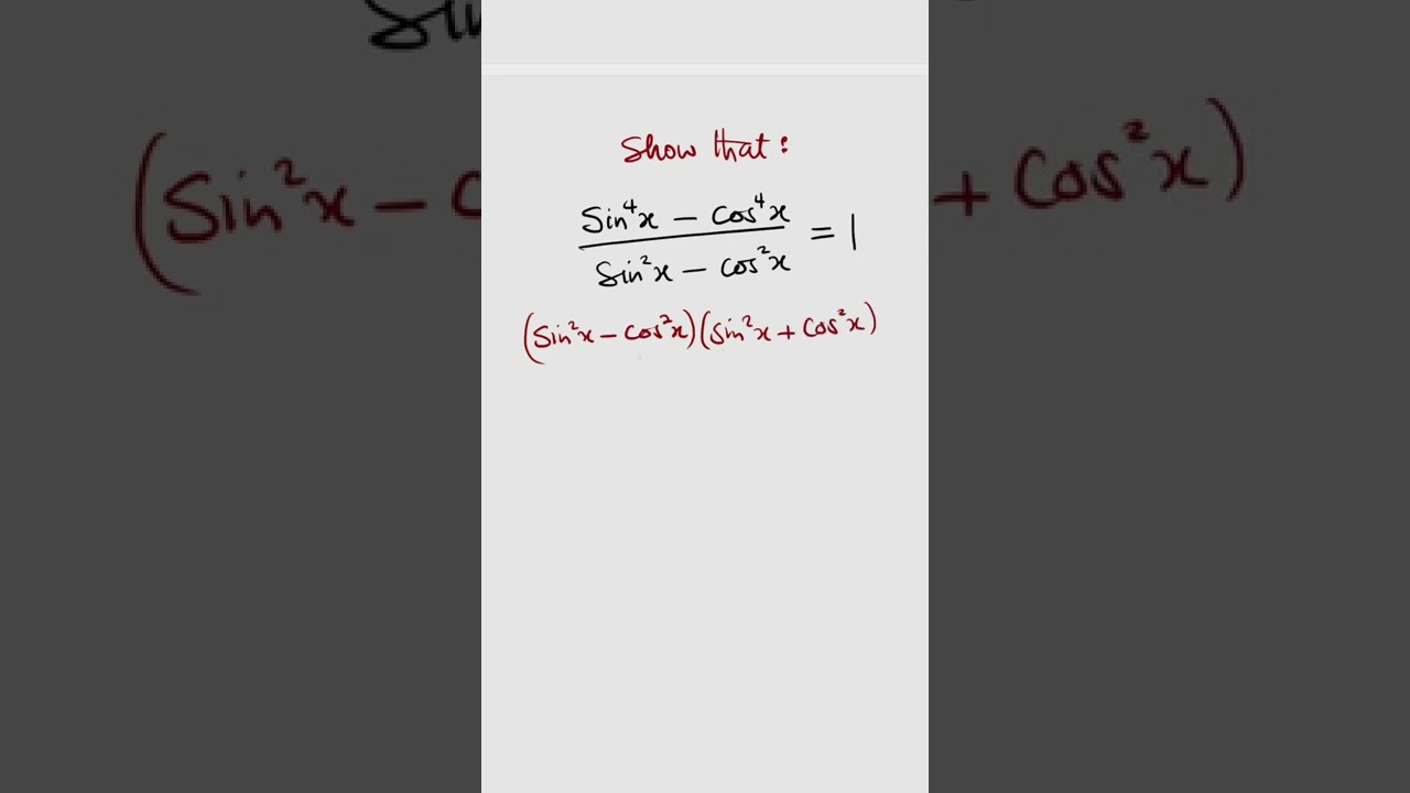 Proving Trigonometric Expression