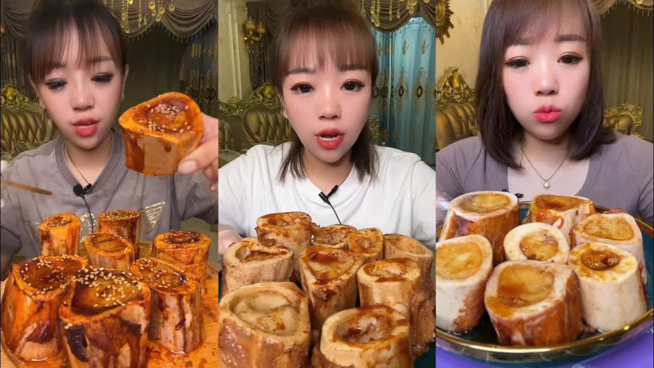 (NEW DAILY VIDEO) ASMR MUKBANG CHINA EAT BEEF BONE MARROW, THÁNH ĂN TUỶ XƯƠNG CAY, 吃牛骨髓, 골수를 먹다 1093
