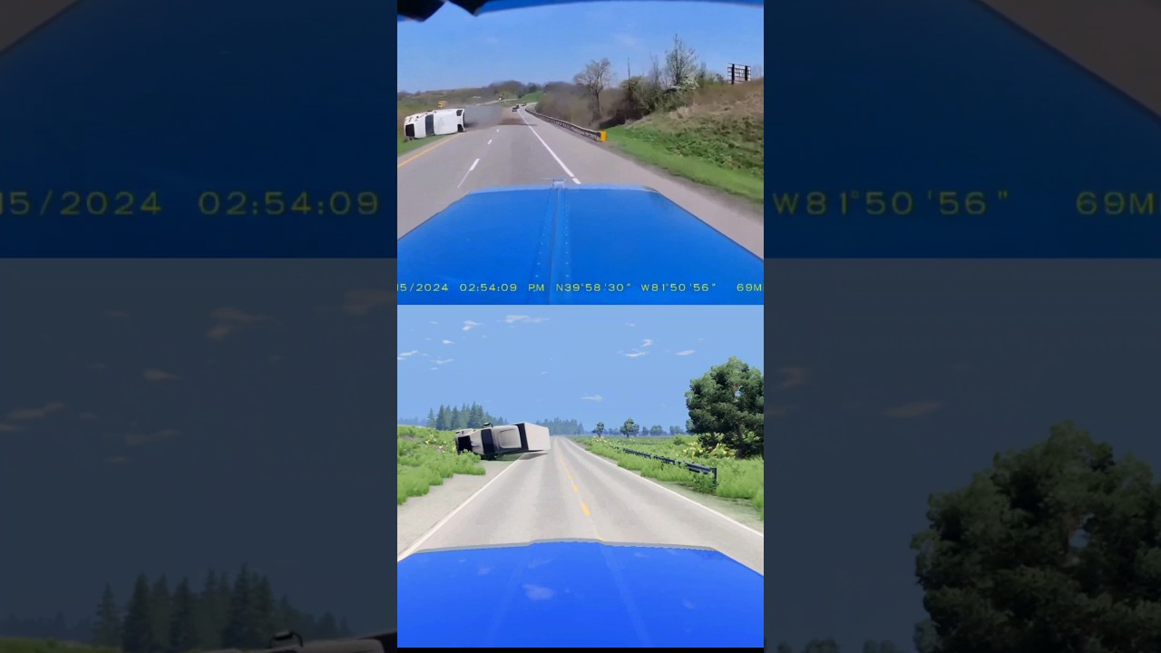 Real vs Beamng uncut moments 🤯