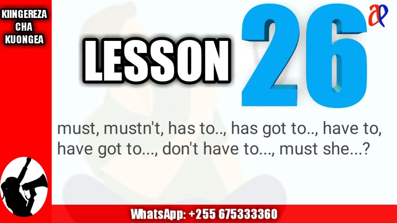#WhatsApp_mpya_+255767198493 #JifunzeKiingerezaSOMO LA 26: Kiingereza cha kuongea