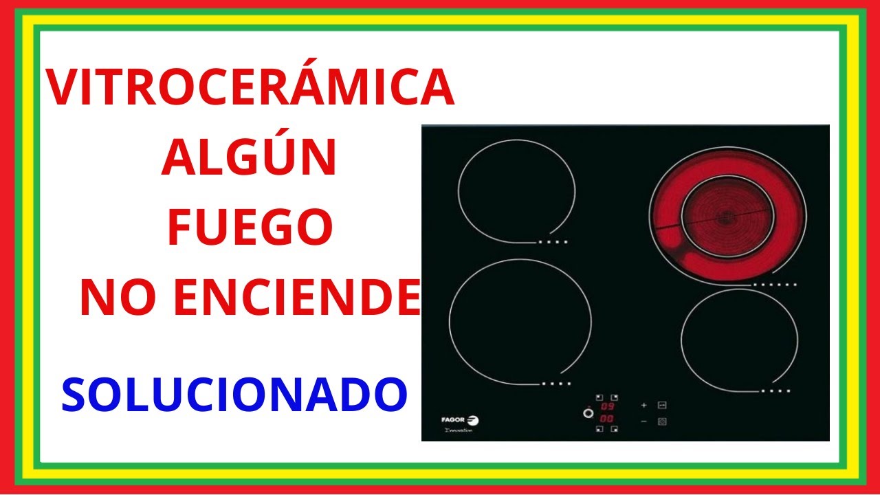 A la vitrocerámica le FALLA un FUEGO. ¿SE PUEDE REPARAR?