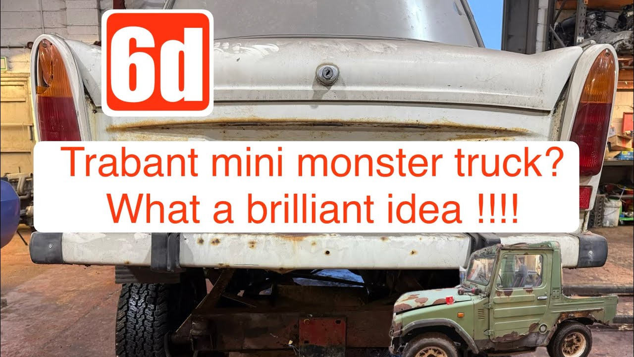 Turning a Trabant into a mini monster truck!!!who doesn’t need a diesel 4x4 Trabant!!! 