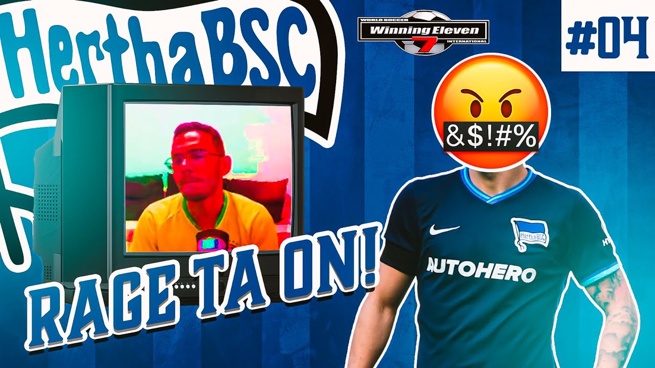 #04 Hertha fora da copa e o RAGE tomando conta!😡 | Master League No Winning Eleven 7 de Ps2