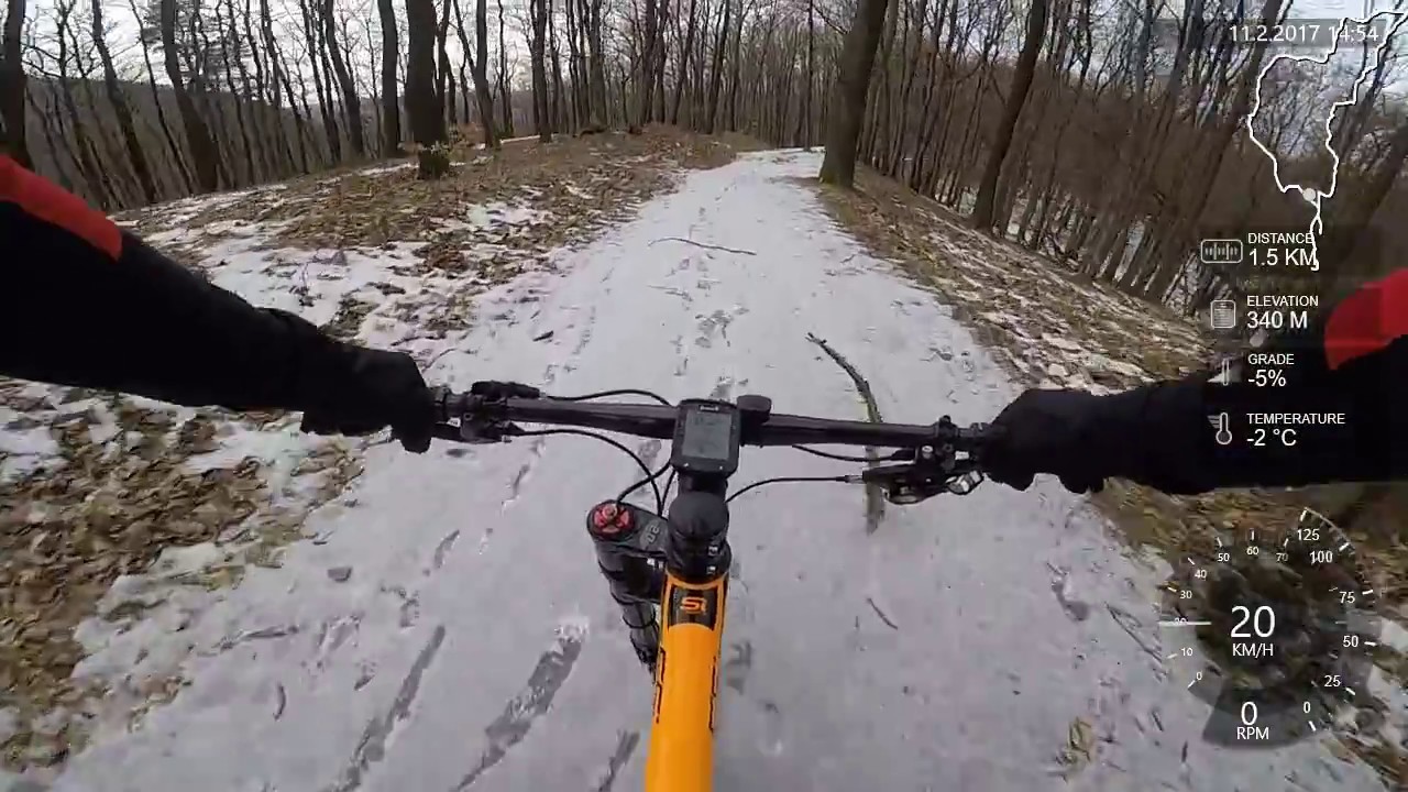 2017-02-11 Na ľade lesom, plášte Ice Spiker Pro