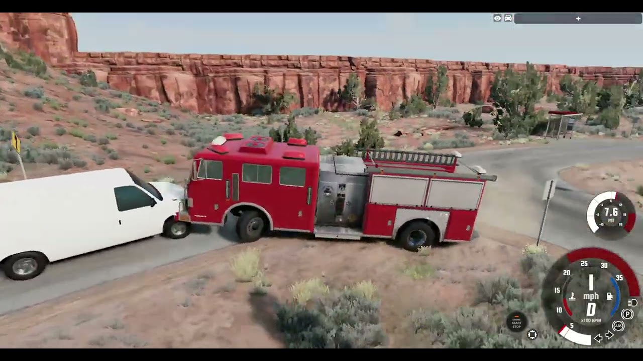 Destruição de carros contra Estacionamento BEAMNG.DRIVE