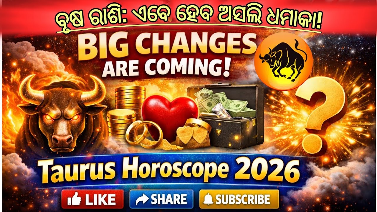 ବୃଷ ରାଶି: ଏବେ ହେବ ଅସଲି ଧମାକା! Big Changes are Coming! 🚀 Taurus Horoscope 2026