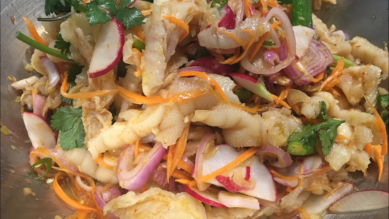 Lao Food: How I Make Delicious Boneless Chicken Feet Salad