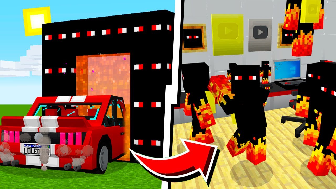 Fui de CARRO para o MUNDO DO ATHOS ver MÓVEIS do MINECRAFT