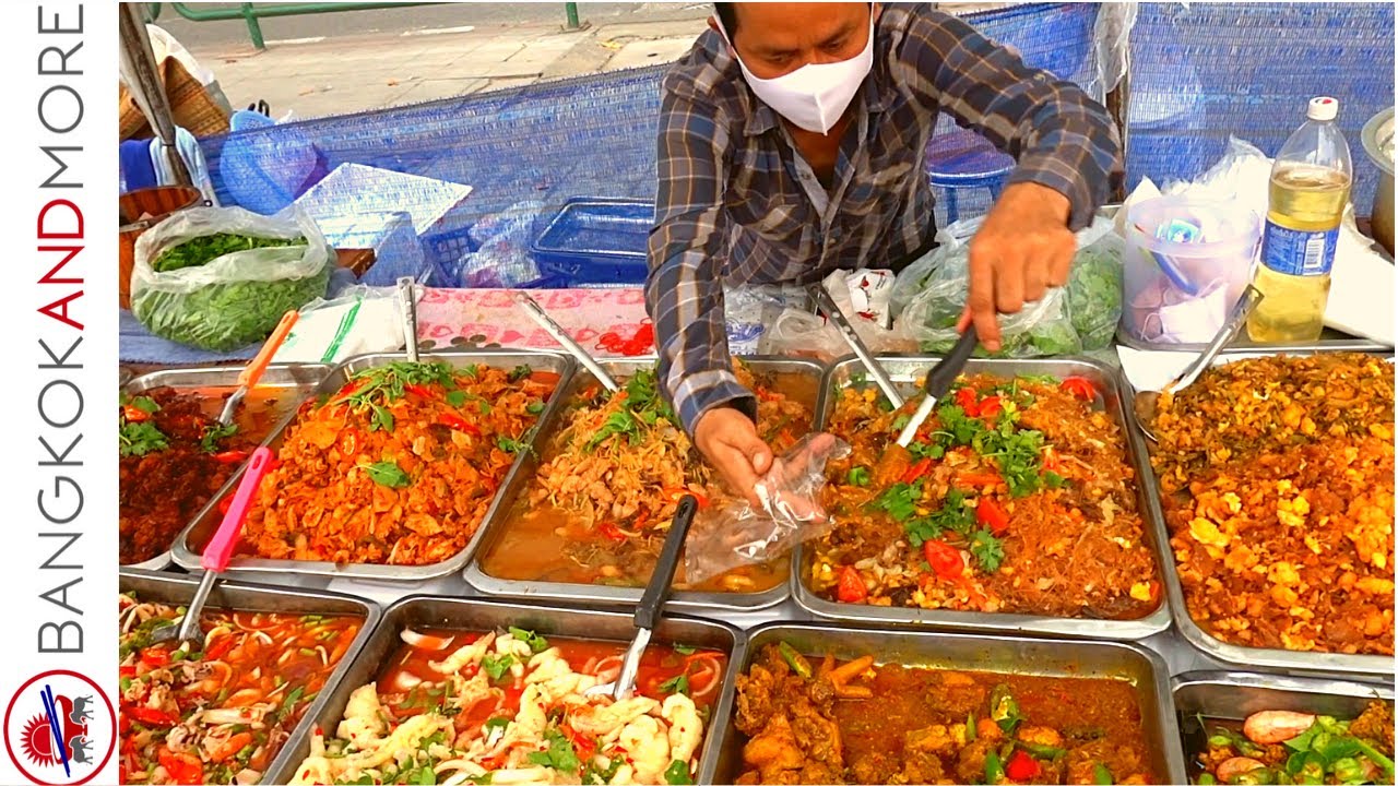 Ночной рынок Food Street в Бангкоке, Таиланд