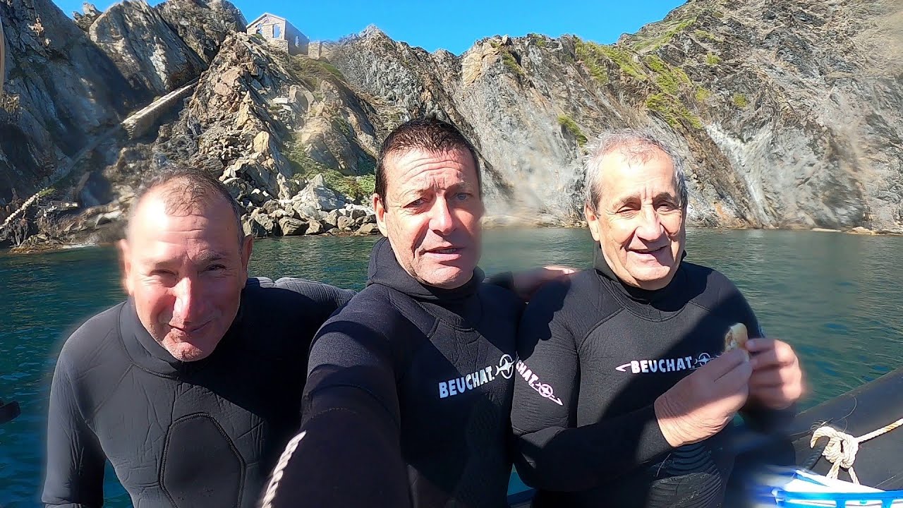 Chasse sous-Marine dans le Var.Rencontre avec Les Dinosaures de la Pêche Sous-Marine.