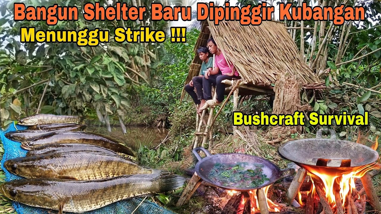 SHELTER PINGGIR KUBANGAN || BUSHCRAFT SURVIVAL