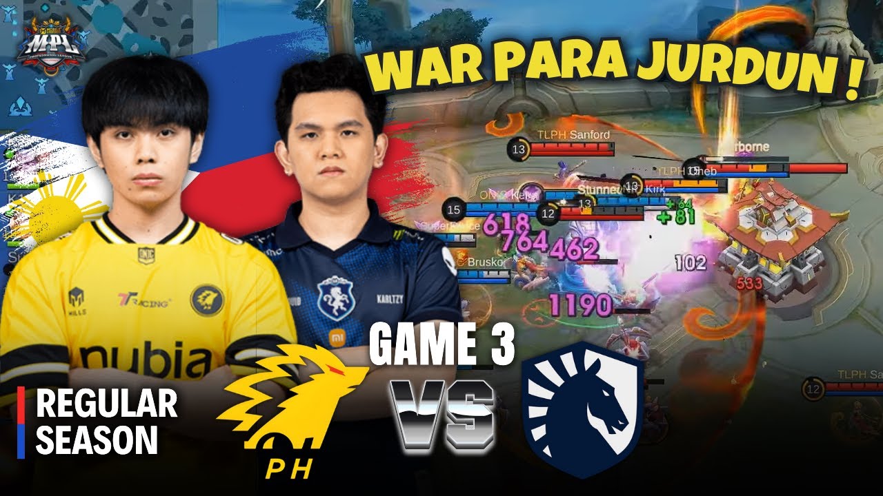 GAMEPLAY 2 JUARA DUNIA EMANG BEDA! TLPH VS ONPH GAME 3 MPL-PH S16  WITH KO LIUS