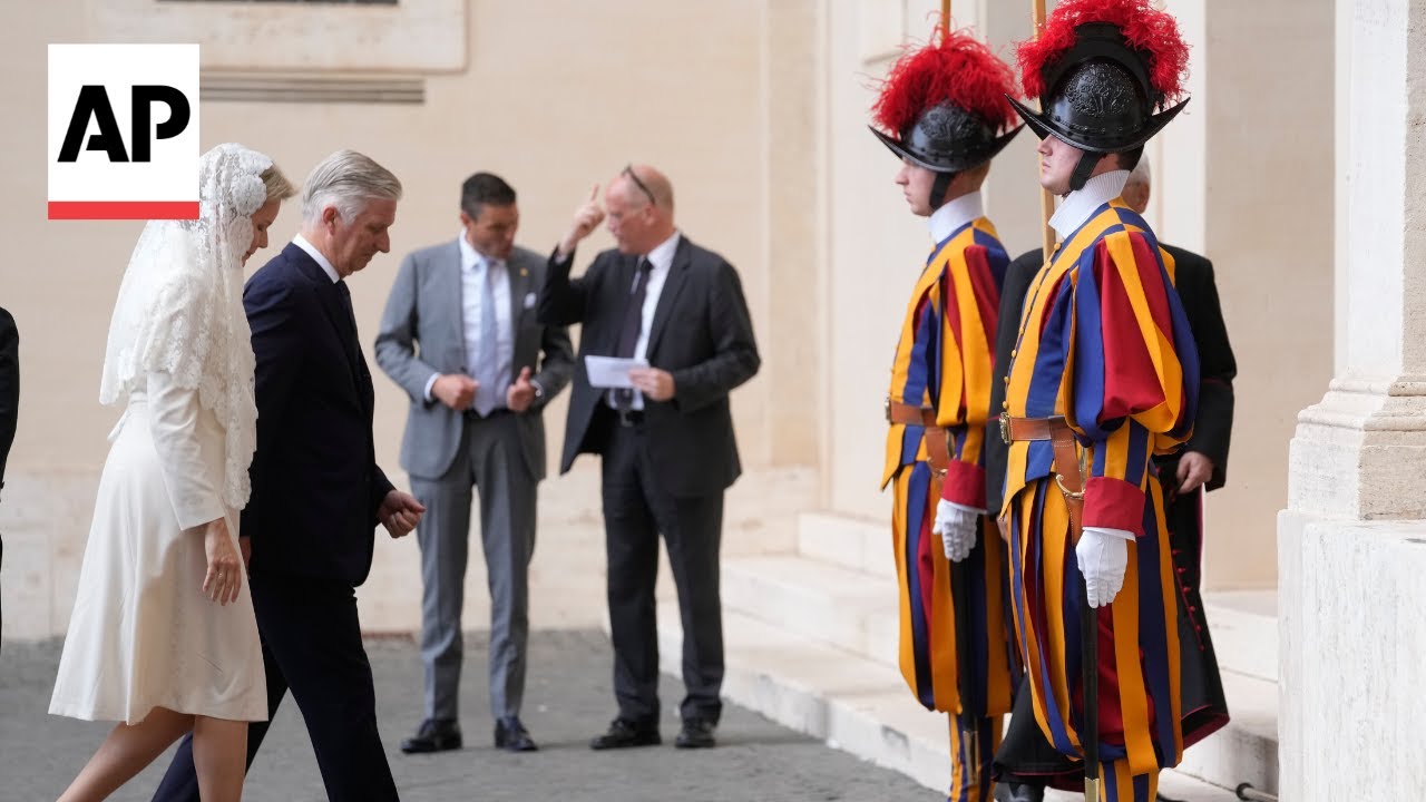 King and Queen of Belgium meet Pope Leo XIV at the Vatican