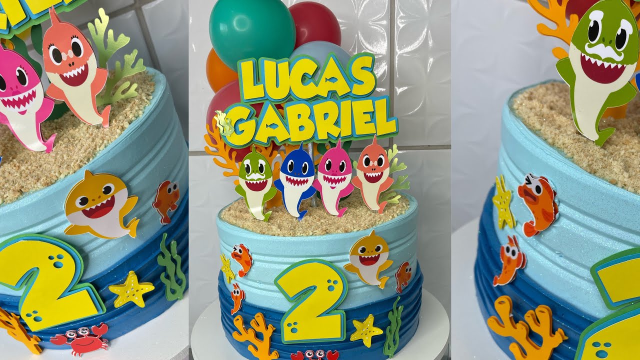 HIDRATEI O CHANTININHO E FIZ UMA DECORAÇÃO INCRÍVEL|| BOLO BABY SHARK