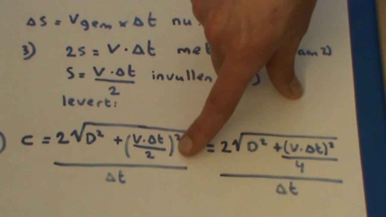 afleiding formule van Einstein dl 2 (het echte werk)
