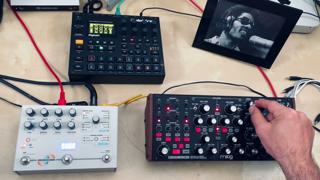 Moog Subharmonicon with Microcosm and Digitakt