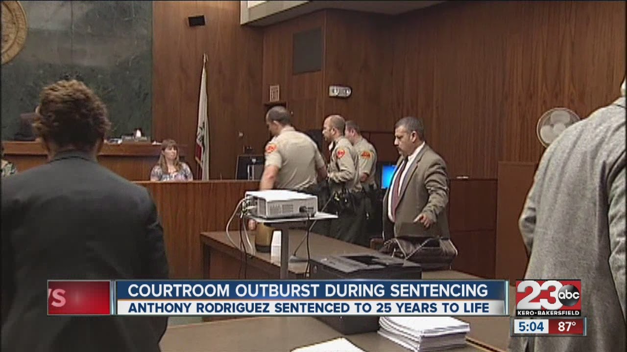 Courtroom outburst during sentencing