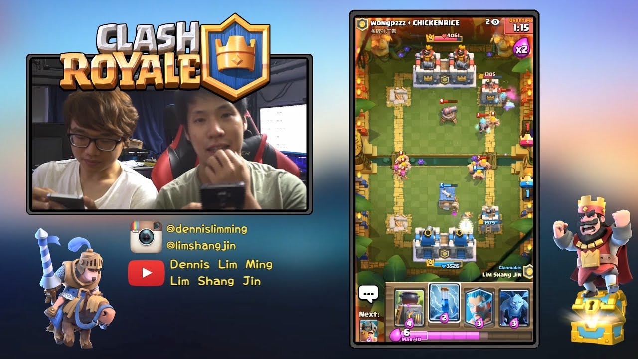 LIMPEK CLASH ROYALE#16 - 2v2 和 尚进 VS 常勇, 杨宝贝, 大咏