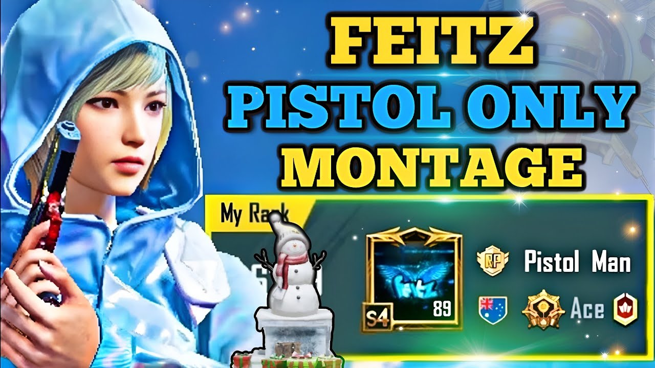 Feitz Pistol only Montage 🥶 PISTOL ONLY CONQUEROR - CLIPS 🔥 PUBG MOBILE @Feitzz 🏆