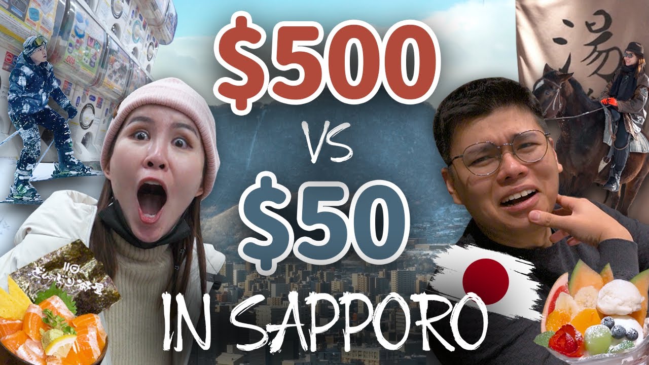 $50/Day VS $500/Day Budget In Sapporo, Japan | TSL Travels