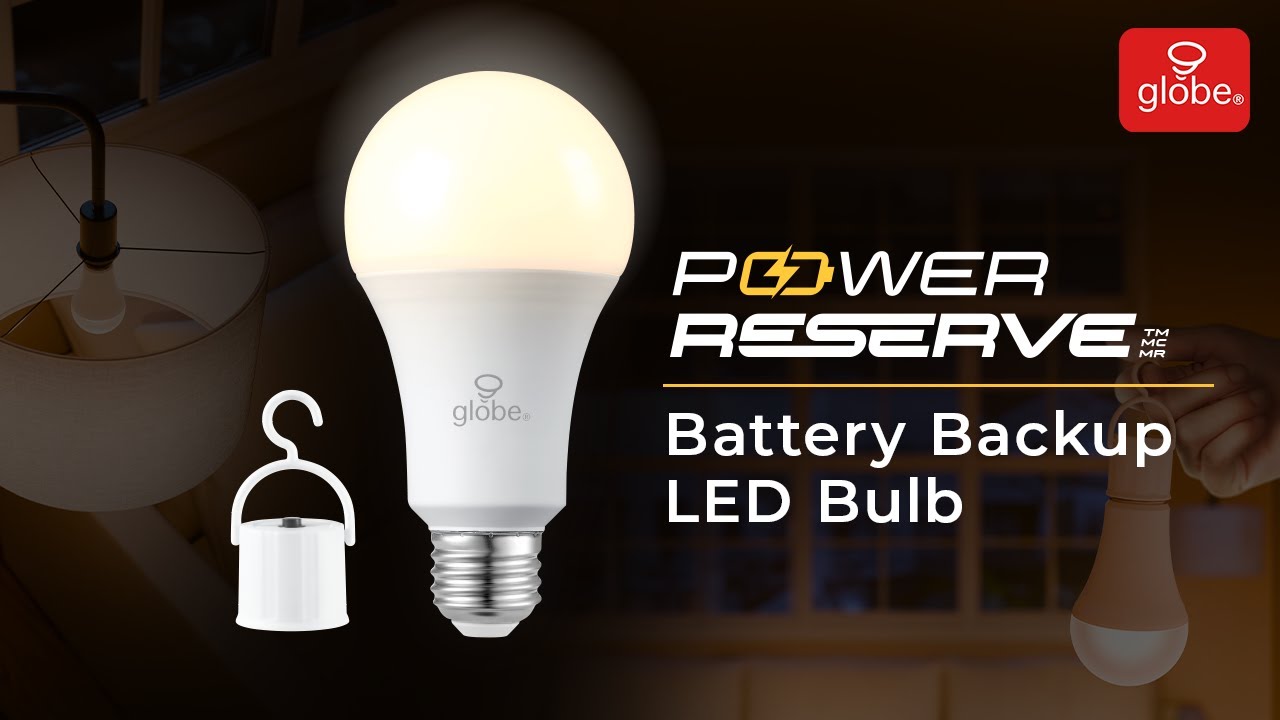 Power Reserver Battery Backup LED Bulb | Globe Electric