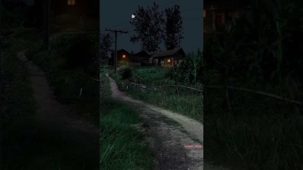 suasana pedesaan malam hari