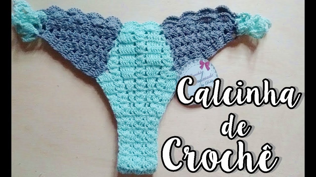 Calcinha Sereia de Crochê  1° Parte TAM/M
