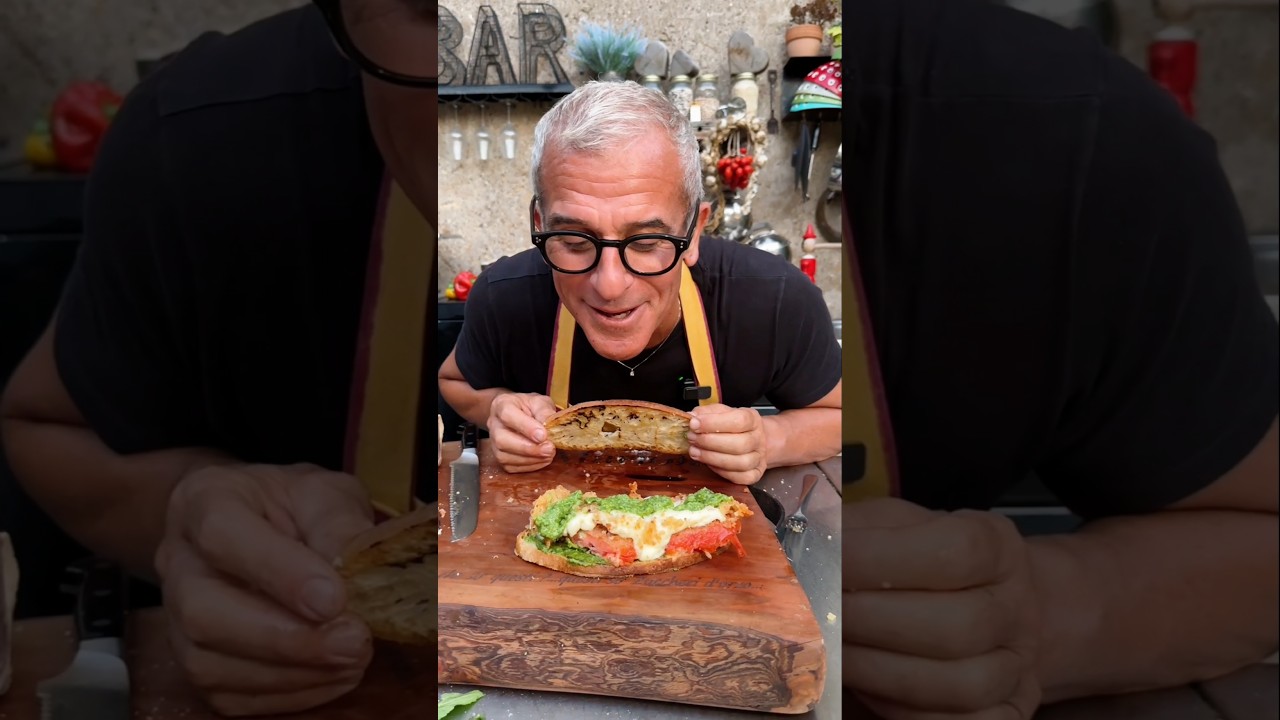 Crispy Caprese Sandwich #chefmaxmariola
