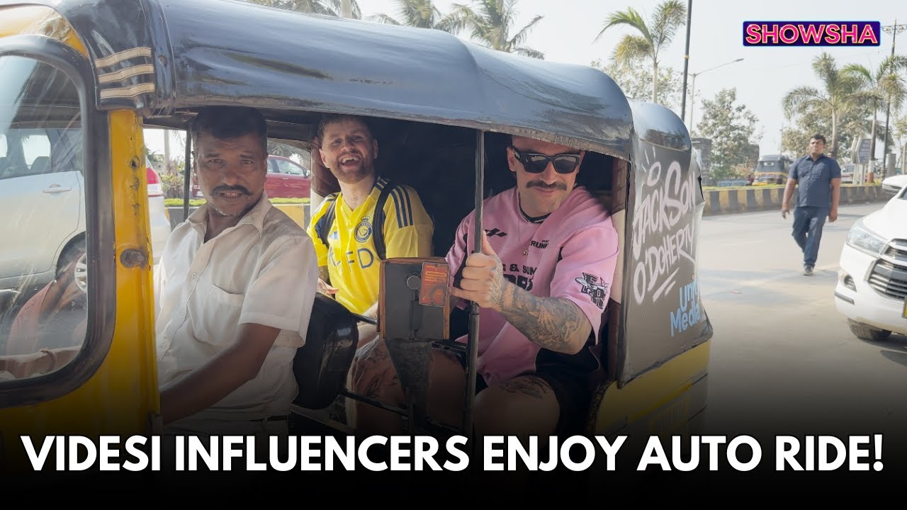 Global Influencers Kristen Hanby & Jackson O'Doherty Take A Desi Rickshaw Ride In Bandra!