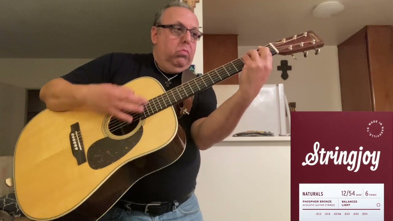 Martin HD28 String Comparison ~ Martin MA540 Light vs. Stringjoy Naturals Balanced Light