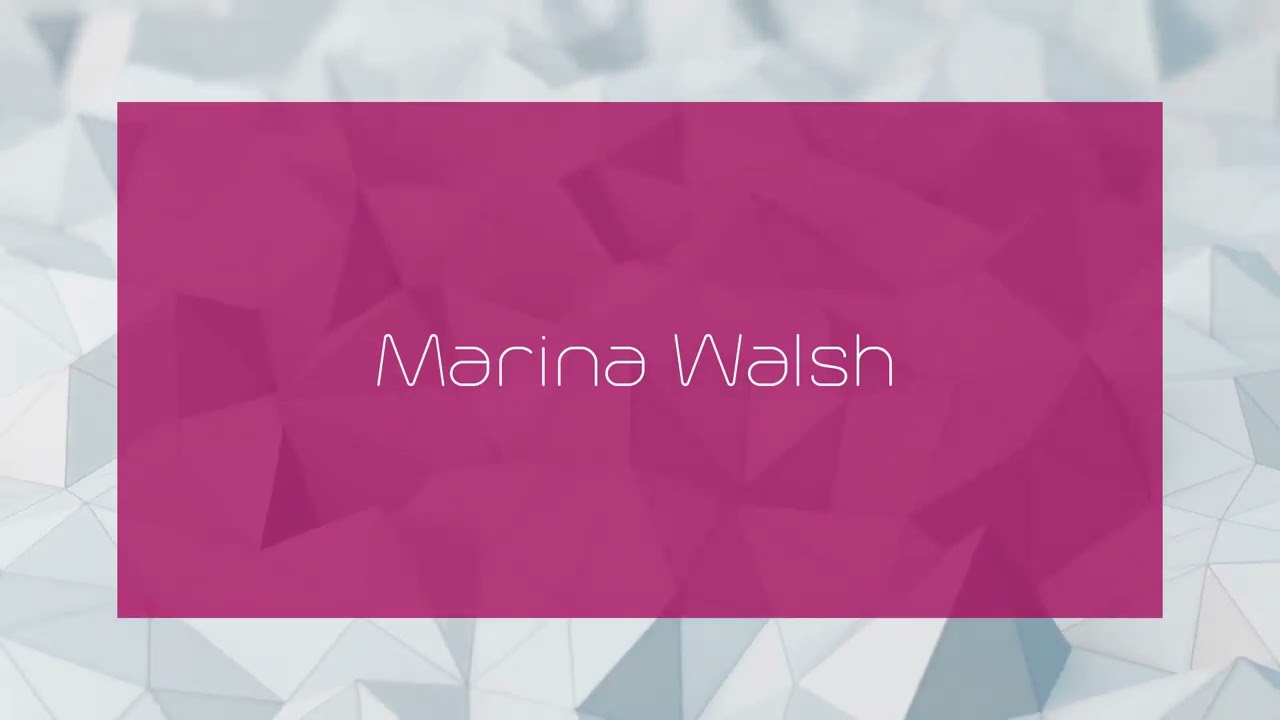Marina Walsh - appearance