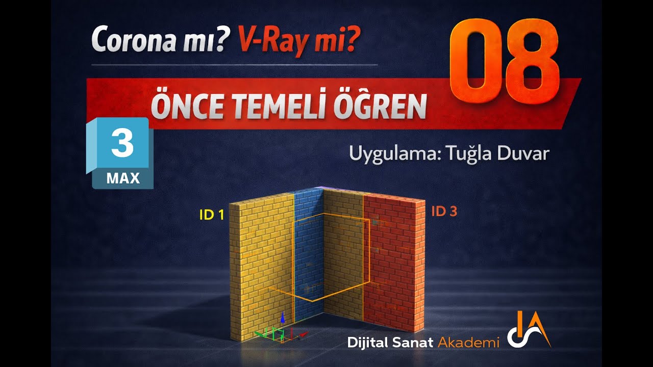 3ds Max l Uygulama Tuğla Duvar l 08