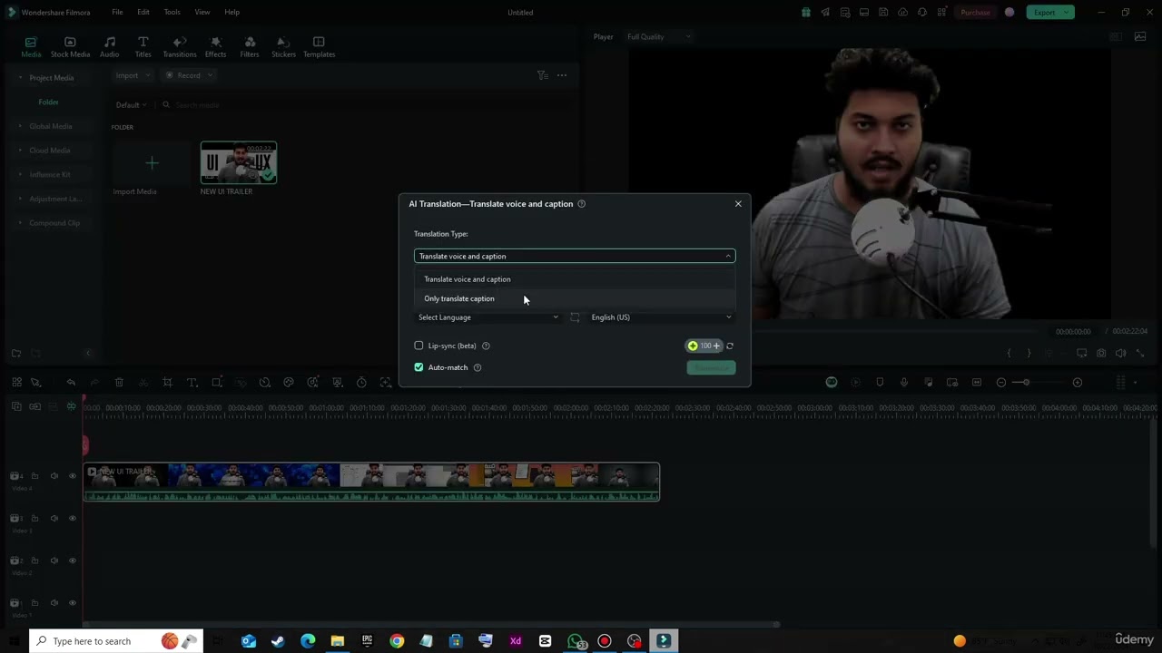 5 Filmora 14  How to Translate any Video into the any Language