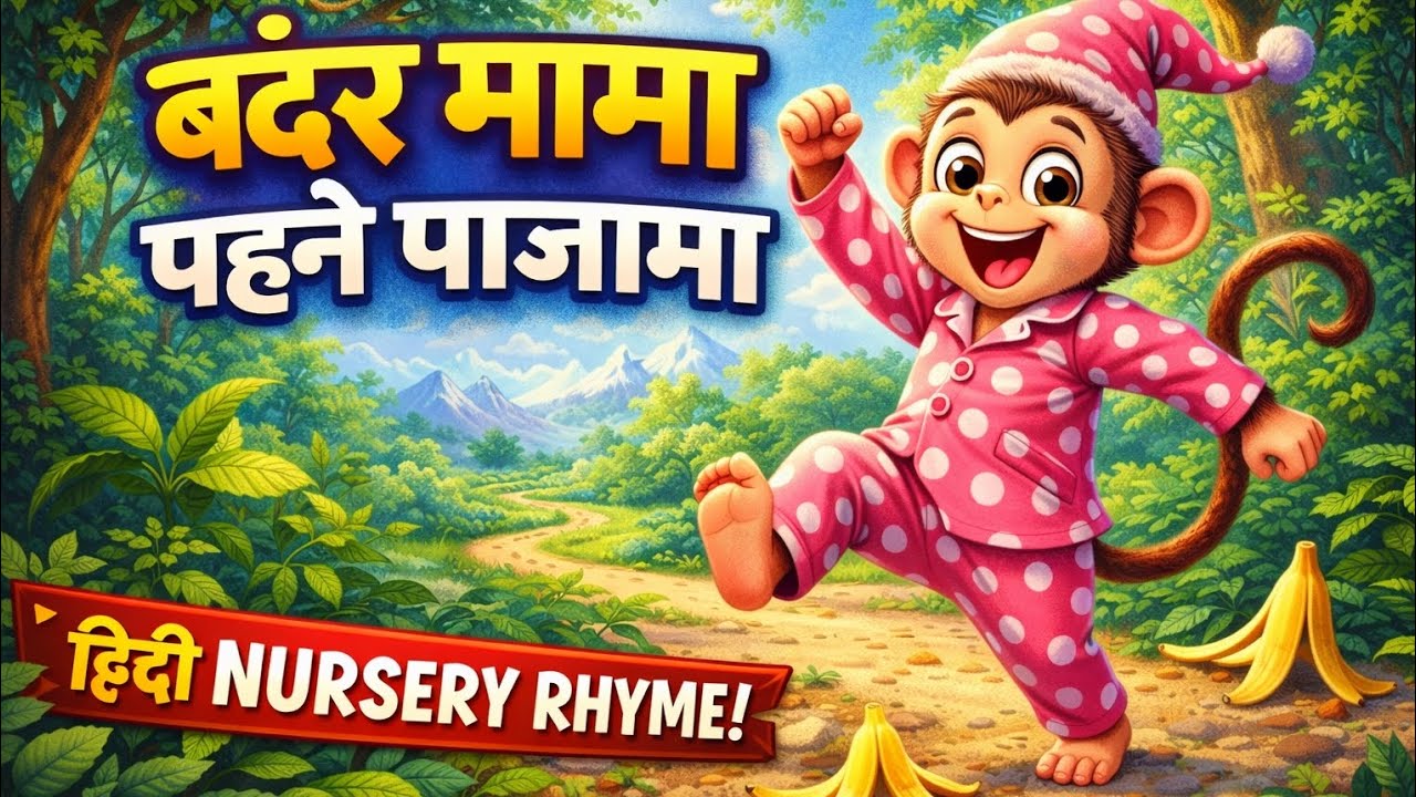 Bandar Mama Pahan Pajama - 3D Animated Hindi Rhymes