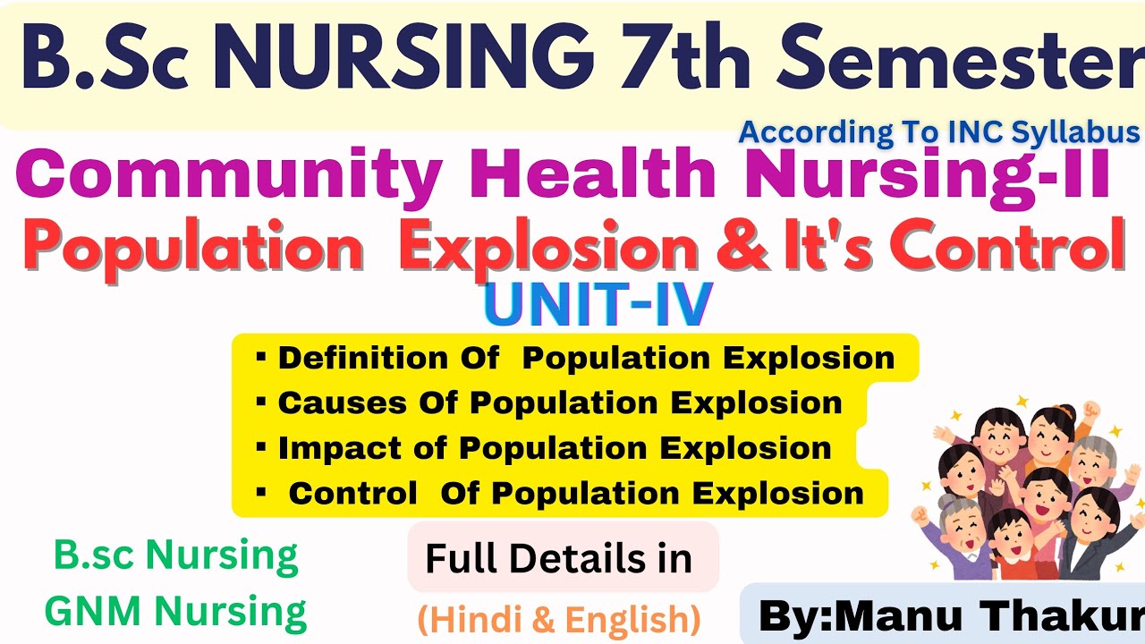 Population Explosion & It's Control |Causes, Impact of Population Explosion |Community Health Nsg -2