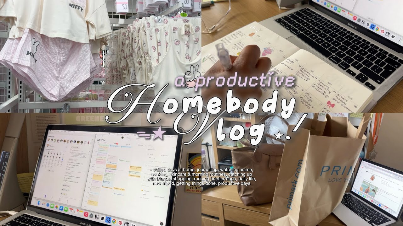 homebody vlog 🍥 productive days, journalling + deco, new tripod, seeing friends, sewing, routines