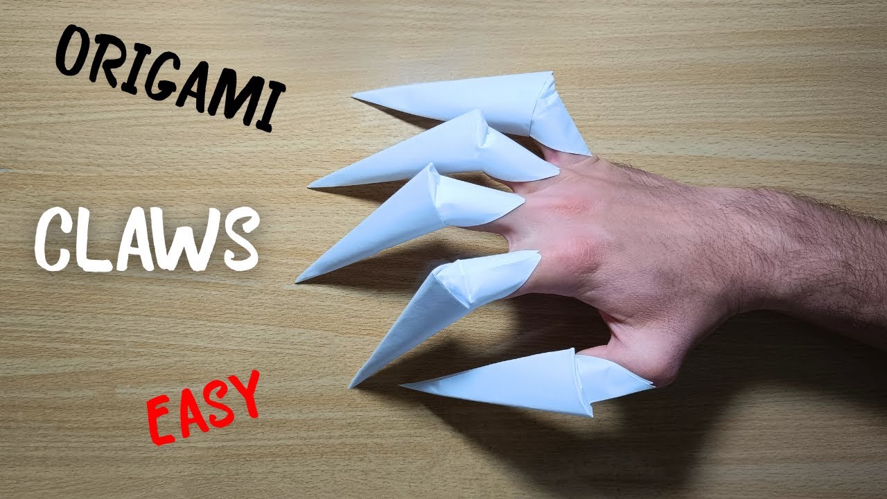 Origami Claws | How To Make Paper Claws ! ( No Tape No Glue ! )