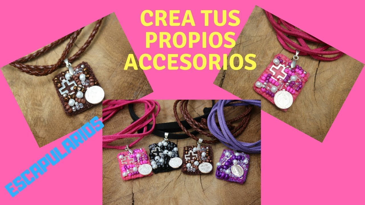 como hacer escapulario bordado, como hacer accesorios, l MISS MUNDO ROSA