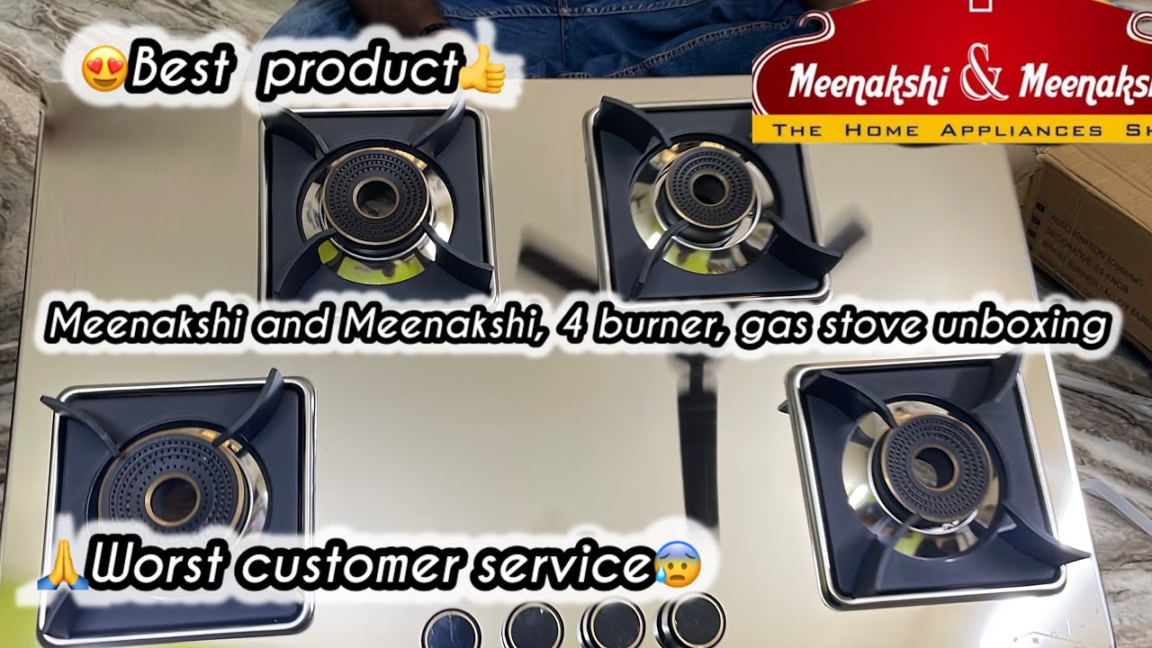 Bad experience Meenakshi & Meenakshi Salem😫|  4burner stainless steel gas stove | unboxing review 😰
