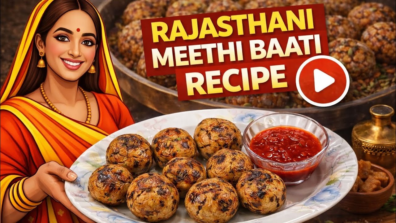 Ghar Ki Kadhai Mein Bani Meethi Baati | With a unique trick l Rajasthani style l 