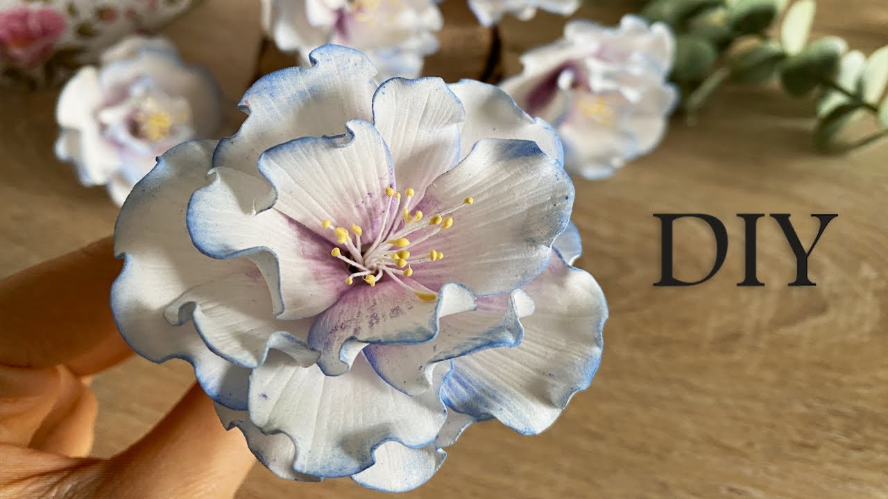Цветы из фоамирана своими руками  | DIY | Foam flowers | Делаем тычинки
