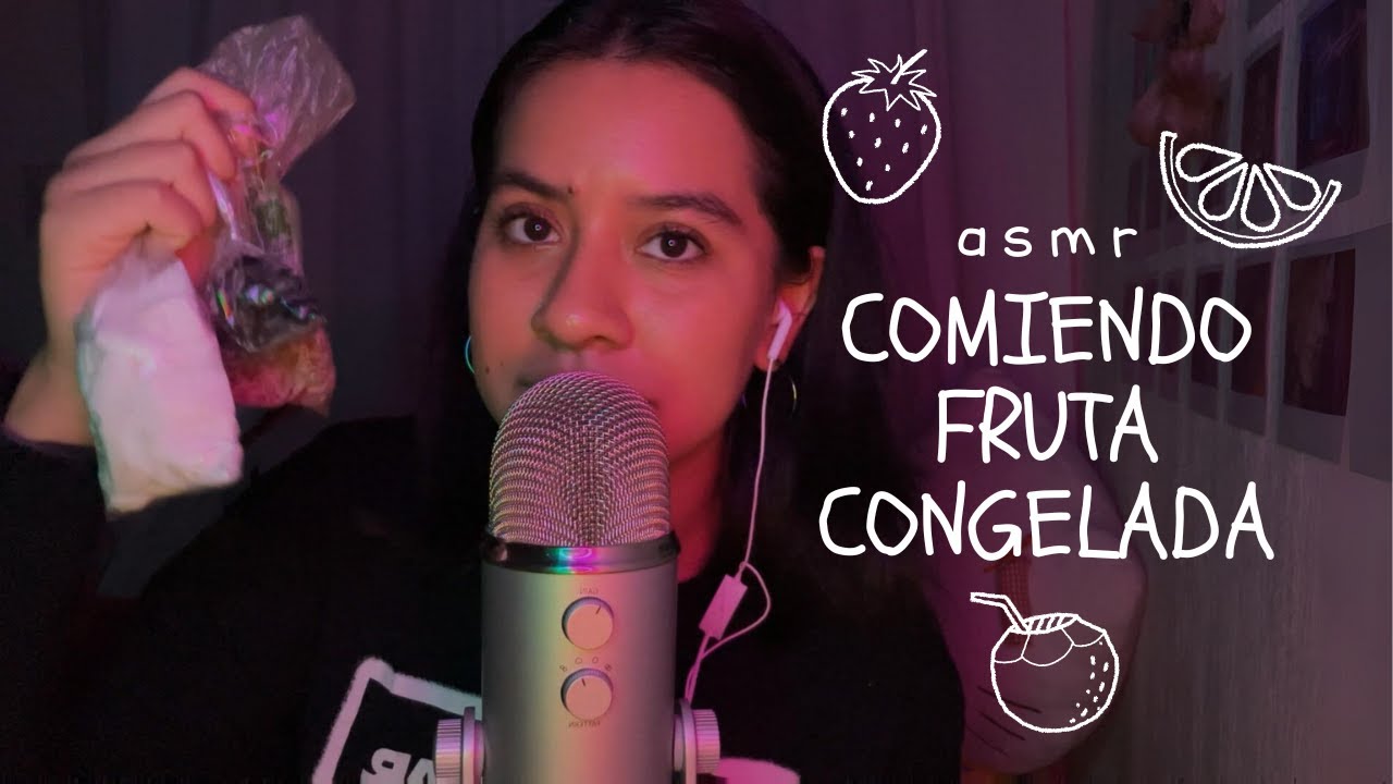 comiendo fruta congelada // crysta asmr ♡