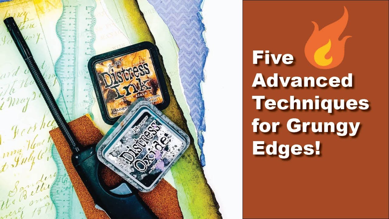 DIY Video: 5 Advanced Paper Tearing & Grunge Vintage Techniques for Scrapbook Pages & Card Making