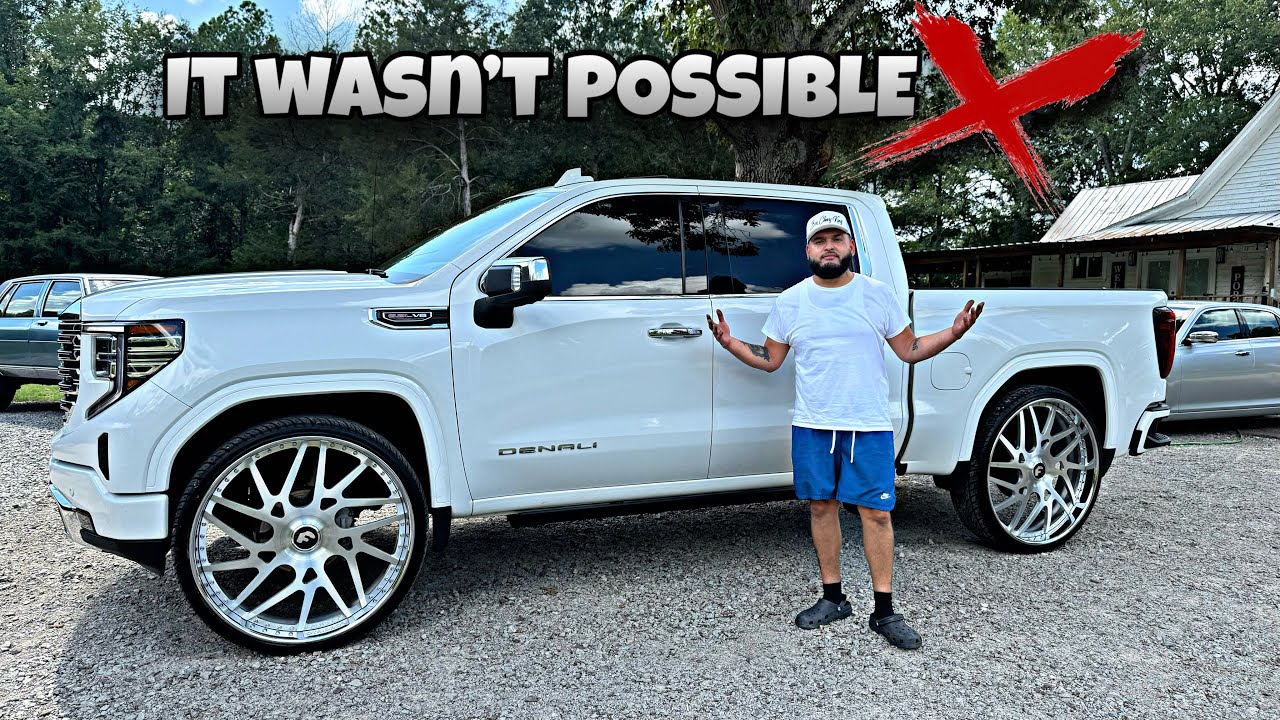 INSTALLING 30” FORGIATOS ON BRAND NEW GMC SIERRA DENALI AFTER BEING TOLD IT WASN’T POSSIBLE!!