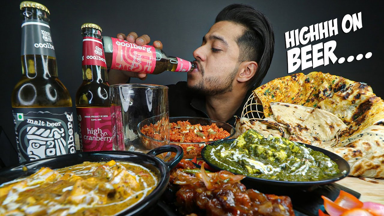 Palak Paneer, Chilli Paneer, Garlic Naan, Gaajar Ka Halwa| Mukbang | Praveen Salal