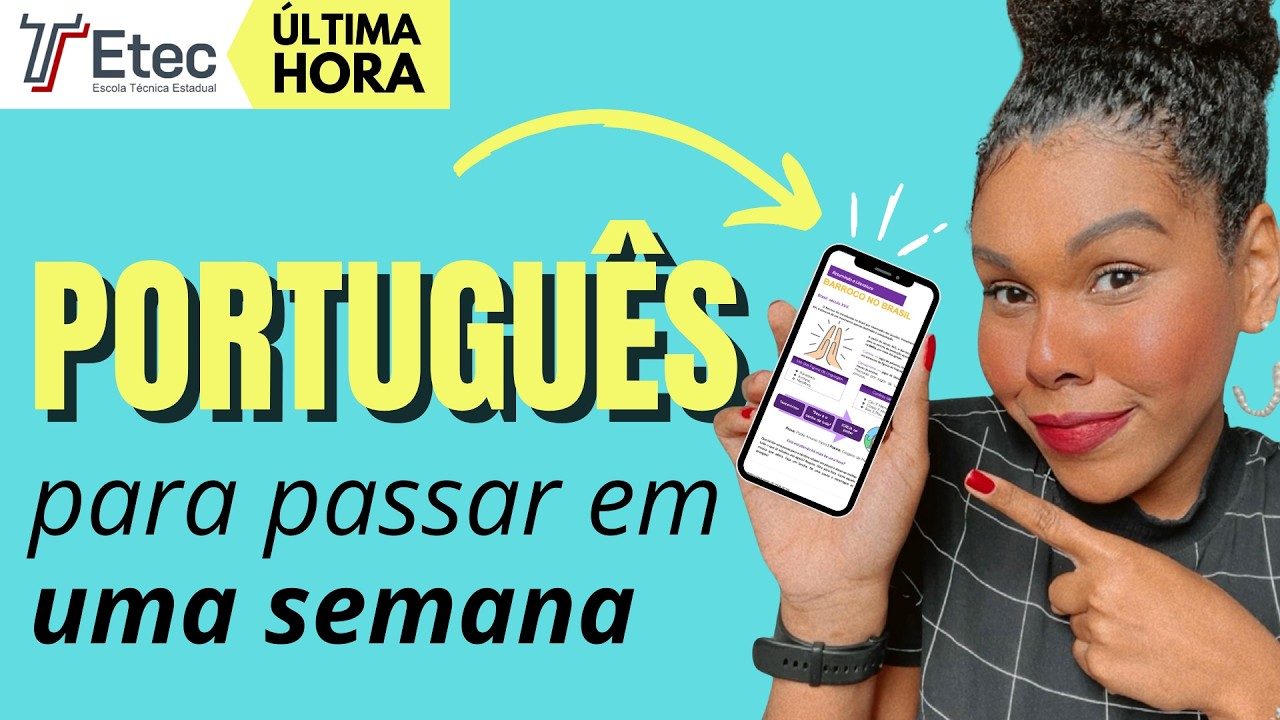 COMO PASSAR NA PROVA DA ETEC EM POUQUÍSSIMO TEMPO | Aula e QUESTÕES de Português para o Vestibulinho