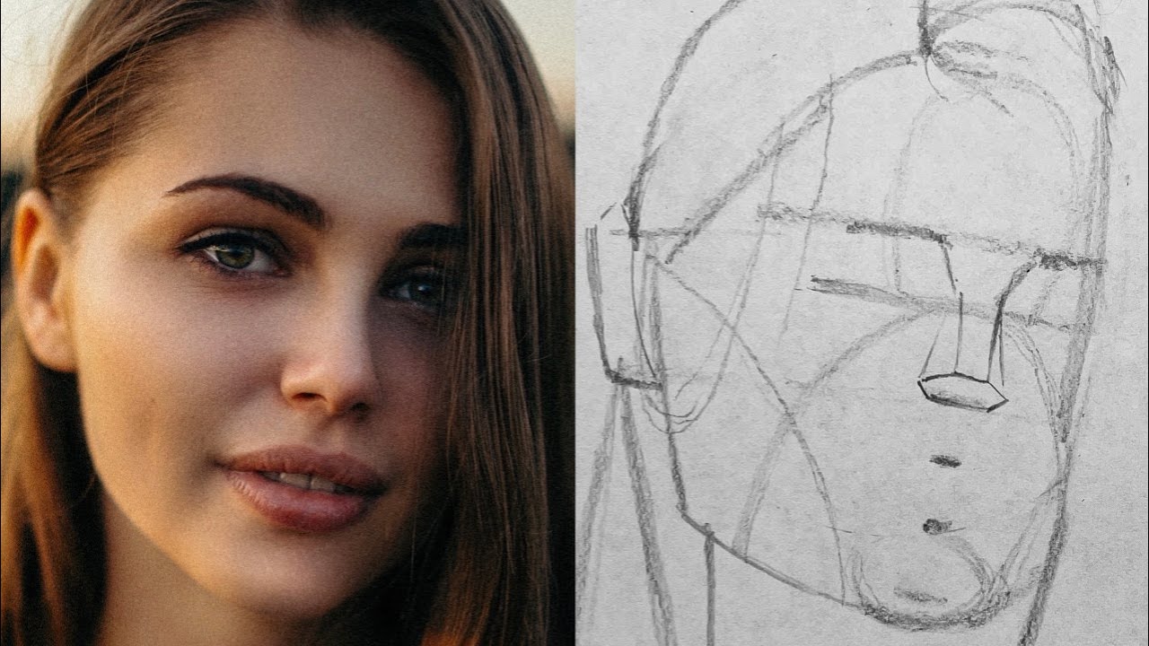 How to start Drawing a Portrait with the Loomis Method | A Beginners Guide