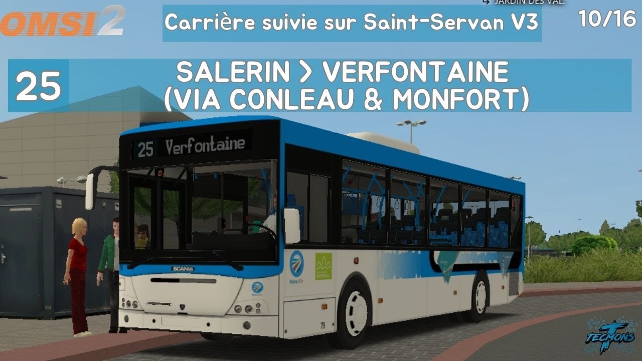25: Salerin a Verfontaine (via Conleau) | Carrière suivie sur St-Servan V3 9/19 | OMSI 2